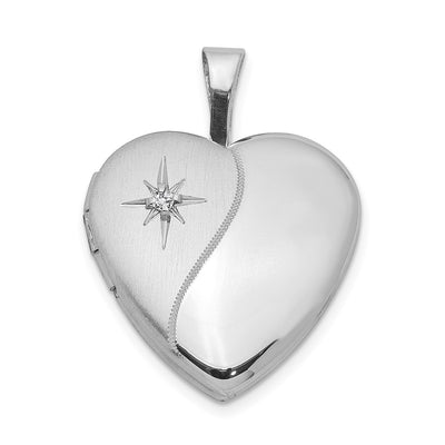 Sterling silver diamond locket pendants & charm