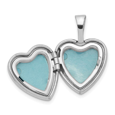 Sterling Silver Rhodium-plated & Diamond Daughter Heart Locket