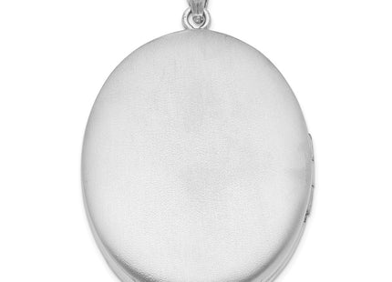 Sterling silver diamond oval pendants & charm, another view