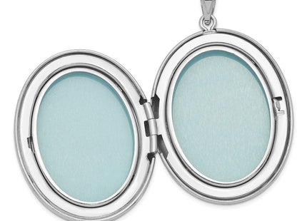 Sterling silver diamond oval pendants & charm, additional view