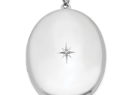 Sterling silver diamond oval pendants & charm