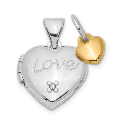 Sterling silver locket charm