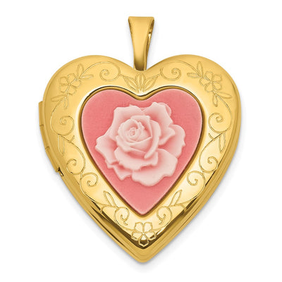 Sterling silver locket brooch