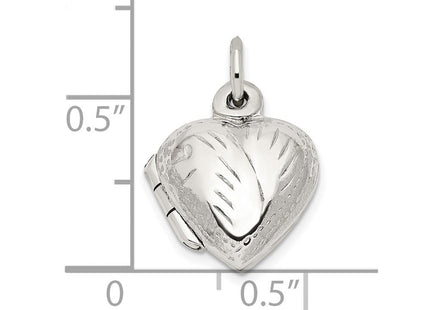 Sterling Silver Heart Locket (Style QLS828)
