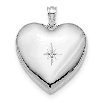 Sterling silver diamond locket pendants & charm
