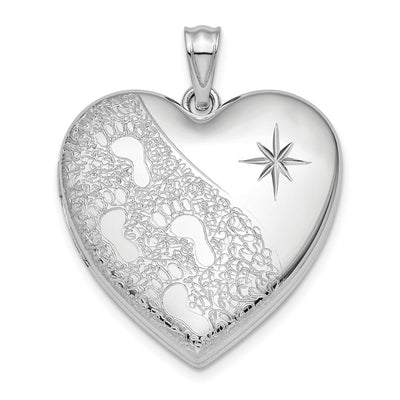 Sterling silver footprint pendants & charm