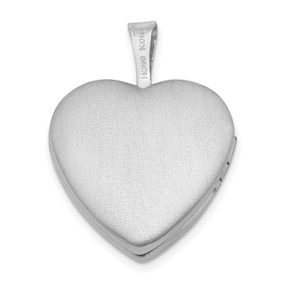 Sterling Silver Gold-tone Polished & Satin Heart Locket