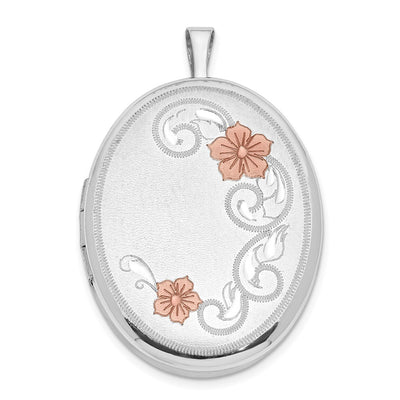 Sterling silver oval pendants & charm