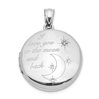 Sterling silver diamond locket pendants & charm