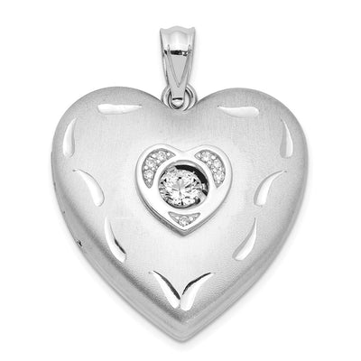 Sterling silver diamond locket pendants & charm