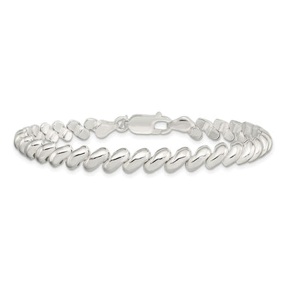 Sterling Silver San Marco Bracelet, 7.5 x 7mm