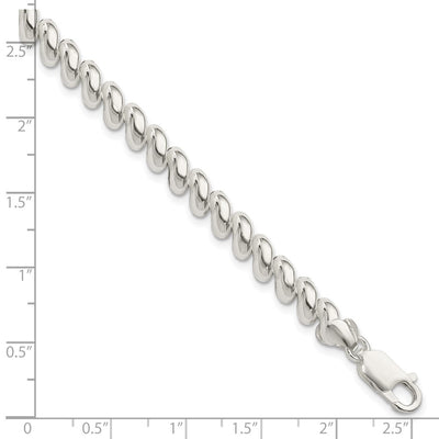 Sterling Silver San Marco Bracelet, 7.5 x 7mm