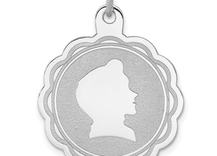 Sterling silver disc charm