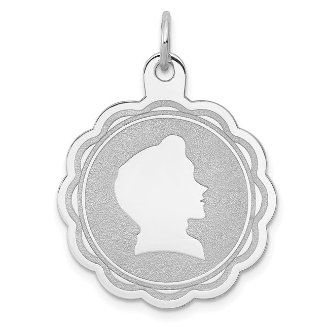 Sterling silver disc charm