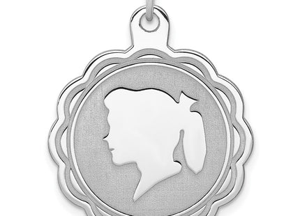 Sterling silver disc charm