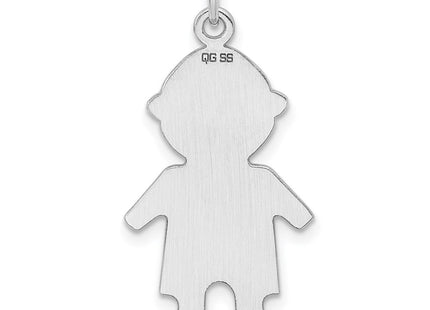 Sterling silver disc charm, further view