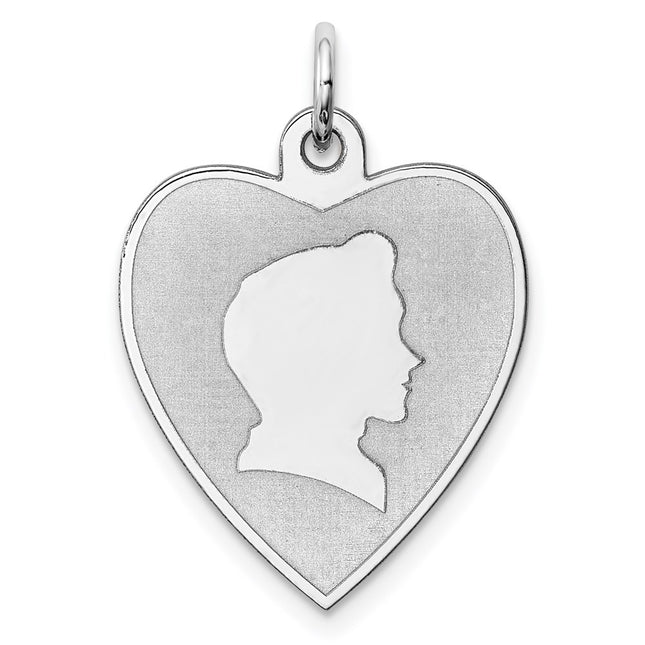 Sterling silver disc charm
