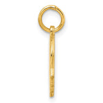 Gold Plated Sterling Silver Facing Right Engravable Boy Head Charm, Satin Back, 0.46mm Thick, 19 x 10mm view