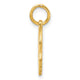Gold Plated Sterling Silver Facing Right Engravable Boy Head Charm, Satin Back, 0.69mm Thick, 19 x 10mm