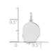 Sterling Silver Facing Left Engravable Boy Head Charm, Satin Back, 0.46mm Thick, 15 x 10mm