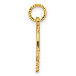 Gold Plated Sterling Silver Facing Right Engravable Boy Head Charm, Satin Back, 0.69mm Thick, 22 x 14mm view