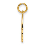 Gold Plated Sterling Silver Facing Left Engravable Boy Head Charm, Satin Back, 0.46mm Thick, 22 x 14mm view