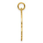 Gold Plated Sterling Silver Facing Right Engravable Boy Head Charm, Satin Back, 0.89mm Thick, 28 x 17mm view