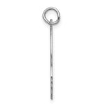 Sterling Silver Facing Left Engravable Boy Head Charm, Polished Back, 0.69mm Thick, 28 x 17mm view