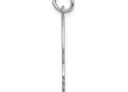 Sterling silver disc charm, alternate view