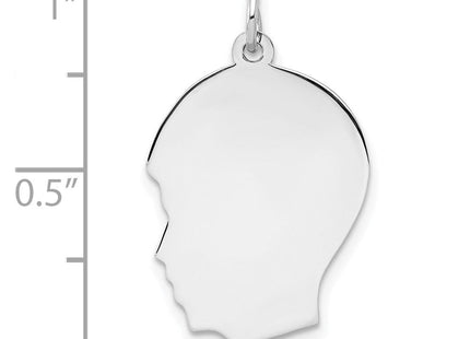 Sterling silver disc charm, another view