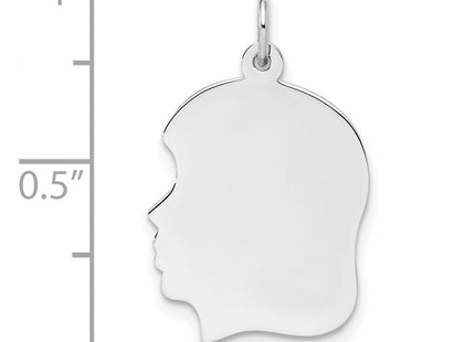 Sterling silver disc charm, another view