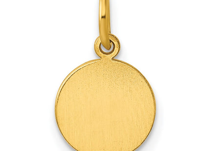 Sterling silver disc charm, further view