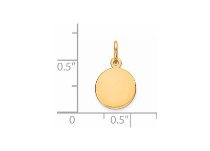 Sterling silver disc charm, another view