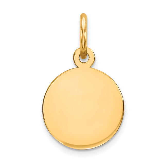 Sterling silver disc charm