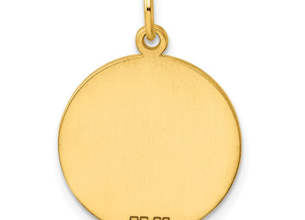 Sterling silver disc charm, further view