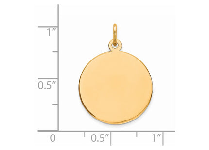 Sterling silver disc charm, another view