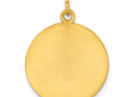Sterling silver disc charm, further view