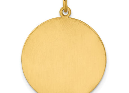 Sterling silver disc charm, further view
