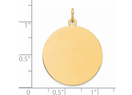 Sterling silver disc charm, another view