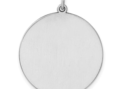 Sterling silver disc charm, further view