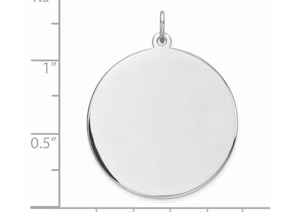 Sterling silver disc charm, another view
