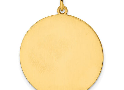 Sterling Silver GP Engraveable Round Polished Disc Charm, 33 x 26mm (27)