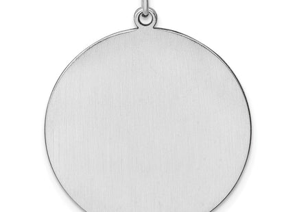 Sterling silver disc charm, further view