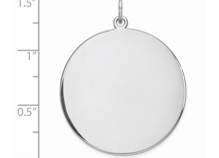 Sterling silver disc charm, another view