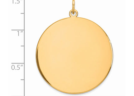 Sterling silver disc charm, another view