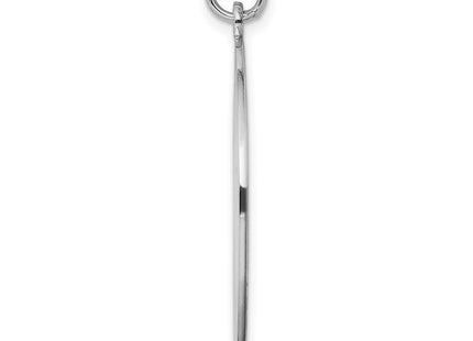 Sterling silver disc charm, alternate view