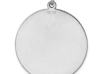 Sterling silver disc charm, further view