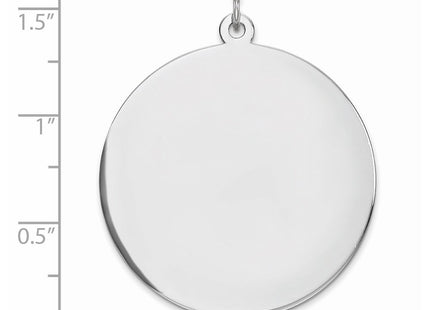 Sterling silver disc charm, another view