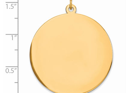 Sterling silver disc charm, another view
