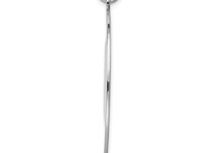 Sterling silver disc charm, alternate view